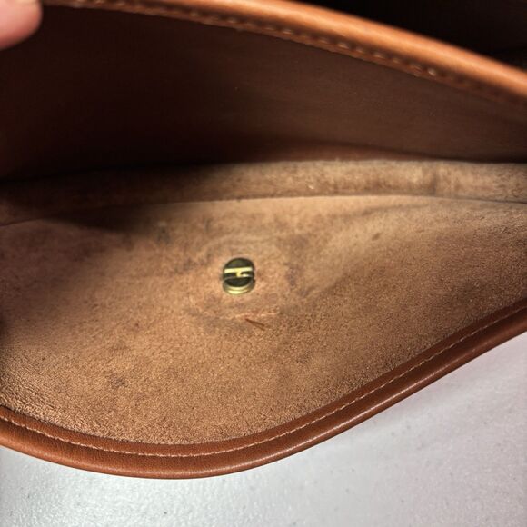 Vintage Coach Prairie 9954 Turnlock Crossbody Bag Brown Leather Satchel Brit 90s - Picture 8 of 16